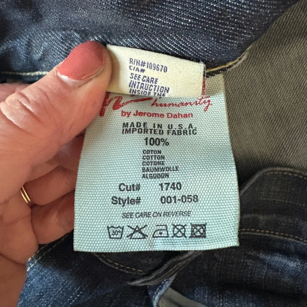 7 For All Mankind Dark Blue Denim Jeans Style 001-058 - Picture 8 of 10